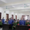 Các bị cáo tại phiên tòa. (Ảnh: Văn Tý/TTXVN)