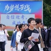 Thí sinh tại một điểm thi đại học ở tỉnh Giang Tô, Trung Quốc, ngày 7/6/2024. (Ảnh: THX/TTXVN)