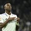 Tiền đạo người Brazil Vinicius Junior trong trận đấu giữa CLB Real Madrid và Valencia CF tại Madrid, Tây Ban Nha, ngày 2/3/2023. (Ảnh: AFP/TTXVN)