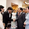 Chủ tịch nước Võ Văn Thưởng và Phu nhân cùng Hoàng Thái tử Akishino và Công nương tại Lễ kỷ niệm 50 năm thiết lập quan hệ ngoại giao Việt Nam-Nhật Bản. (Ảnh: Thống Nhất/TTXVN)