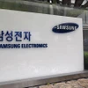 Biểu tượng Công ty Samsung Electronics tại tòa nhà ở Seoul, Hàn Quốc. (Ảnh: AFP/TTXVN)