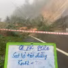 Vị trí sạt lở ở Km 42 trên Quốc lộ 27C, đoạn đèo Khánh Lê, huyện Khánh Vĩnh, tỉnh Khánh Hòa sáng 15/12. (Nguồn: TTXVN) 