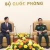 Đại tướng Phan Văn Giang và Ngài Kim Seon Ho tại buổi tiếp. (Ảnh: Hồng Pha/TTXVN phát)