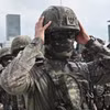 Binh sỹ Hàn Quốc và Mỹ tham gia cuộc tập trận chống khủng bố tại Seoul, Hàn Quốc. (Ảnh: AFP/TTXVN)