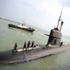 Một tàu ngầm đóng tại Pháp đang ở cảng Klang năm 2009. (Nguồn: AFP)