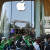 Cửa hàng bán lẻ đầu tiên của Apple tại Mumbai, Ấn Độ, ngày 18/4/2023. (Ảnh: AFP/TTXVN)