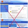 Đối tượng lừa đảo giả mạo trang Website của Bộ Tài chính. (Ảnh: Vietnam+)