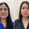 Giám đốc Xuyên Việt Oil Mai Thị Hồng Hạnh (trái) và Phó giám đốc Nguyễn Thị Như Phương. (Ảnh: Công an cung cấp)