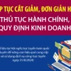 Tiếp tục cắt giảm, đơn giản hóa thủ tục hành chính, quy định kinh doanh