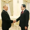 Chủ tịch Quốc hội Trần Thanh Mẫn hội kiến Tổng thống Liên bang Nga Vladimir Putin. (Ảnh: Thống Nhất/TTXVN)