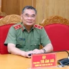 Trung tướng Tô Ân Xô, Người phát ngôn Bộ Công an. (Ảnh: Phạm Kiên/TTXVN)