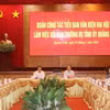 Quang cảnh buổi làm việc. (Ảnh: Văn Đức/TTXVN)