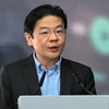 Phó Thủ tướng kiêm Bộ trưởng Tài chính Singapore Lawrence Wong phát biểu tại một sự kiện ở thủ đô Singapore ngày 12/9/2023. (Ảnh: AFP/TTXVN)