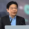Phó Thủ tướng kiêm Bộ trưởng Tài chính Singapore Lawrence Wong phát biểu tại một sự kiện ở thủ đô Singapore ngày 12/9/2023. (Ảnh: AFP/TTXVN)