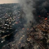 Một khu vực bị ảnh hưởng bởi cháy rừng tại Vina del Mar, Chile. (Ảnh: AFP/TTXVN)
