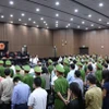 Quang cảnh phiên tòa xét xử vụ án về chuyến bay giải cứu. (Ảnh: Phạm Kiên/TTXVN)