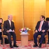 Thủ tướng Phạm Minh Chính tiếp Chủ tịch Cơ quan Hợp tác Quốc tế Nhật Bản Tanaka Akihiko. (Ảnh: Dương Giang/TTXVN)