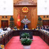 Chiều 10/3, tại Hà Nội, Thủ tướng Phạm Minh Chính, Trưởng Ban Chỉ đạo chủ trì Phiên họp thứ nhất Ban Chỉ đạo Phòng thủ dân sự quốc gia để đánh giá kết quả công tác năm 2022 và thảo luận nhiệm vụ trọng tâm năm 2023. (Ảnh: Dương Giang/TTXVN) 