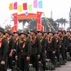 Các tân binh tại lễ giao, nhận quân ở quận Hải Châu (Đà Nẵng). (Ảnh: Trần Lê Lâm/TTXVN)