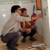 Lần đầu tiên, động đất đã gây thiệt hại cho người dân. (Ảnh: Cao Nguyên/TTXVN)
