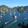 Du thuyền trên vịnh Hạ Long, (Ảnh: Minh Đức/TTXVN)