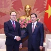 Chủ tịch Quốc hội Trần Thanh Mẫn tiếp Đại sứ Liên bang Nga tại Việt Nam Gennady Bezdetko. (Ảnh: Văn Điệp/ TTXVN)