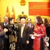 Tổng Bí thư Nguyễn Phú Trọng với đại biểu dự Hội nghị Văn hóa toàn quốc triển khai thực hiện Nghị quyết Đại hội Đại biểu toàn quốc lần thứ XIII của Đảng (Hà Nội, 24/11/2021). (Ảnh: Trí Dũng/ TTXVN)