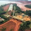 Khu vực tuyển, rửa quặng bauxite của Nhà máy Alumin Nhân Cơ. (Ảnh: Hưng Thịnh/ TTXVN)