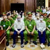 Các bị cáo tại phiên tòa. (Ảnh: Hồng Giang/TTXVN)