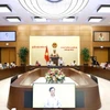 Ủy ban Thường vụ Quốc hội cho ý kiến về công tác tiếp công dân, giải quyết khiếu nại, tố cáo về hành chính năm 2024. (Ảnh: Doãn Tấn/TTXVN)
