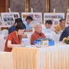Thành viên Hội đồng chung khảo Giải Báo chí Quốc gia lần thứ 18 năm 2023 tham dự. (Ảnh: Minh Quyết/TTXVN)