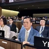 Đoàn Việt Nam do Thứ trưởng Ngoại giao Hà Kim Ngọc, Chủ tịch Ủy ban Quốc gia UNESCO Việt Nam làm trưởng đoàn tại Kỳ họp. (Ảnh: TTXVN phát)