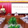 Thủ tướng Phạm Minh Chính làm việc với lãnh đạo tỉnh Đắk Lắk về tình hình phát triển kinh tế-xã hội. (Ảnh: Dương Giang/TTXVN)