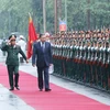 Tổng Bí thư, Chủ tịch nước Tô Lâm duyệt đội danh dự. (Ảnh: Lâm Khánh/TTXVN)