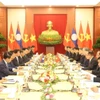 Tổng Bí thư, Chủ tịch nước Tô Lâm hội đàm với Tổng Bí thư, Chủ tịch nước Lào Thongloun Sisoulith. (Ảnh: Trí Dũng/ TTXVN)