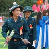 Tại thành phố Đà Nẵng, số lượng thanh niên nhập ngũ đạt 100% chỉ tiêu được giao, trong đó tất cả thanh niên nhập ngũ đều có trình độ văn hóa từ trung học phổ thông trở lên; nhiều thanh niên có trình độ trung cấp, cao đẳng, đại học. (Ảnh: Quốc Dũng/TTXVN)