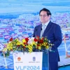 Thủ tướng Phạm Minh Chính phát biểu tại Diễn đàn Logistics Việt Nam năm 2024. (Ảnh: Dương Giang/TTXVN)