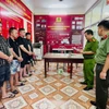 Các đối tượng tại cơ quan công an. (Nguồn: Cơ quan Công an)
