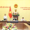 Phó Chủ tịch Thường trực Quốc hội Trần Thanh Mẫn điều hành nội dung cho ý kiến về dự án Luật sửa đổi, bổ sung một số điều của Luật Dược. (Ảnh: Văn Điệp/TTXVN)
