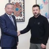 Tổng Bí thư, Chủ tịch nước Tô Lâm gặp Tổng thống Ukraine Volodymyr Zelensky. (Ảnh: Lâm Khánh/TTXVN)