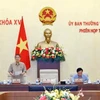 Phó Chủ tịch Quốc hội Nguyễn Đức Hải điều hành phiên họp. (Ảnh: Doãn Tấn/ TTXVN)