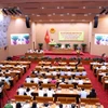 Toàn cảnh phiên khai mạc Kỳ họp thứ 16 Hội đồng Nhân dân thành phố Hà Nội khóa 16. (Ảnh: Văn Điệp/TTXVN)