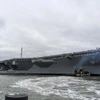 Tàu sân bay USS Gerald R. Ford của Mỹ. (Ảnh: AFP/TTXVN)