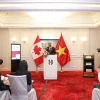 Bộ trưởng Phát triển Quốc tế Canada Ahmed Hussen gặp gỡ báo chí ngày 9/1 tại Hà Nội. (Ảnh: PV/Vietnam+)