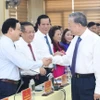 Tổng Bí thư, Chủ tịch nước Tô Lâm với các đồng chí trong Ban Thường vụ Tỉnh ủy Quảng Trị. (Ảnh: Lâm Khánh/TTXVN)