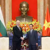 Chủ tịch nước Võ Văn Thưởng tiếp Chủ tịch Quốc hội Cộng hòa Bulgaria Rossen Dimitrov Jeliazkov. (Ảnh: Thống Nhất/TTXVN)