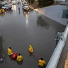 Ngập lụt tại bang Nueva Leon, Mexico. (Ảnh: EPA)