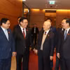 Sáng 15/1/2024, tại Hà Nội, Tổng Bí thư Nguyễn Phú Trọng dự Kỳ họp bất thường lần thứ 5, Quốc hội khóa XV. (Ảnh: Trí Dũng/TTXVN)