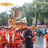 Nghi lễ rước trong Lễ dâng hương tưởng niệm các Vua Hùng năm 2023. (Ảnh: Thống Nhất/TTXVN)