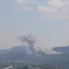 Khói bốc lên sau cuộc không kích của Israel xuống Kafr Kila, Liban ngày 28/8/2024. (Ảnh: THX/TTXVN)